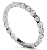 Round Cut Filigree Moissanite Eternity Band