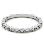 Round Cut Filigree Moissanite Eternity Band