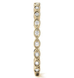 Round Cut Filigree Moissanite Eternity Band