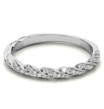 Round Cut Twisted Moissanite Wedding Ring