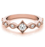 Round Cut Moissanite Filigree Eternity Band For Women