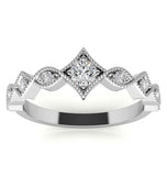 Round Cut Moissanite Filigree Eternity Band For Women