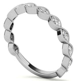 Round Brilliant Cut Moissanite Diamond Eternity Band