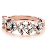 Marquise & Round Cut Moissanite Diamond Wedding Band