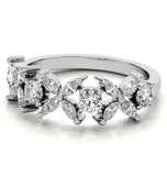 Marquise & Round Cut Moissanite Diamond Wedding Band