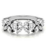 Marquise & Round Cut Moissanite Diamond Wedding Band