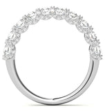 Round Cut Colorless Moissanite Unique Eternity Ring