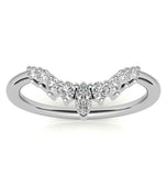 Marquise & Round Cut Moissanite Chevron Eternity Ring