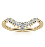 Marquise & Round Cut Moissanite Chevron Eternity Ring