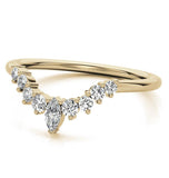 Marquise & Round Cut Moissanite Chevron Eternity Ring