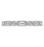 Baguette Cut Moissanite Filigree Eternity Ring