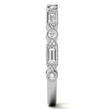 Baguette Cut Moissanite Filigree Eternity Ring