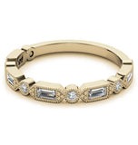 Baguette Cut Moissanite Filigree Eternity Ring