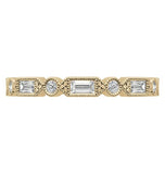 Baguette Cut Moissanite Filigree Eternity Ring