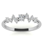 Moissanite VVS1 Round Cut Wedding Band