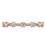 Round Cut Moissanite Diamond Half Eternity Band