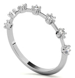 Round Cut Moissanite Diamond Half Eternity Band