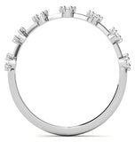 Round Cut Moissanite Diamond Half Eternity Band