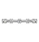 Round Cut Moissanite Diamond Half Eternity Band