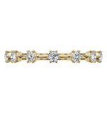 Round Cut Moissanite Diamond Half Eternity Band