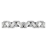 Moissanite Baguette Cut Zig Zag Wedding Band