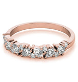 Pear Cut Moissanite Half Eternity Ring For Women