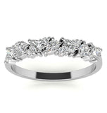 Pear Cut Moissanite Half Eternity Ring For Women