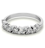 Pear Cut Moissanite Half Eternity Ring For Women