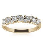 Pear Cut Moissanite Half Eternity Ring For Women