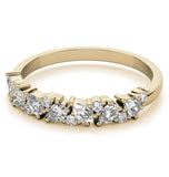 Pear Cut Moissanite Half Eternity Ring For Women