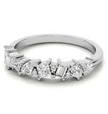 Multi Shape Moissanite Diamond Eternity Band