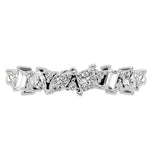 Multi Shape Moissanite Diamond Eternity Band