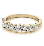 Multi Shape Moissanite Diamond Eternity Band