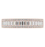 Baguette Cut Moissanite Channel Set Eternity Ring