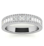 Baguette Cut Moissanite Channel Set Eternity Ring