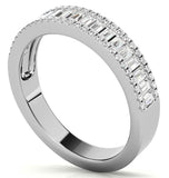 Baguette Cut Moissanite Channel Set Eternity Ring