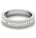 Baguette Cut Moissanite Channel Set Eternity Ring