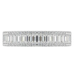 Baguette Cut Moissanite Channel Set Eternity Ring