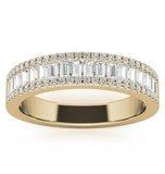 Baguette Cut Moissanite Channel Set Eternity Ring