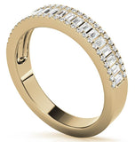 Baguette Cut Moissanite Channel Set Eternity Ring