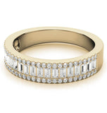 Baguette Cut Moissanite Channel Set Eternity Ring