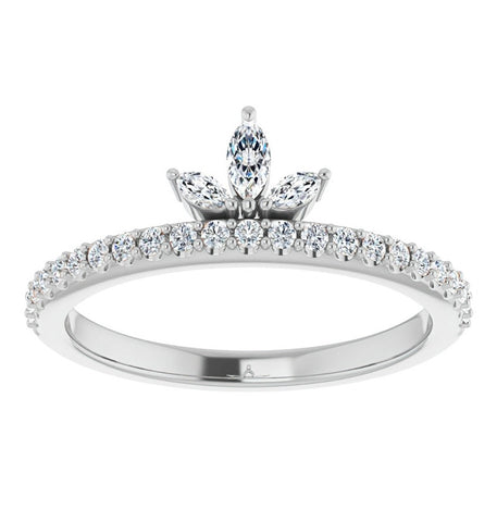 Moissanite Diamond Round Cut Eternity Ring