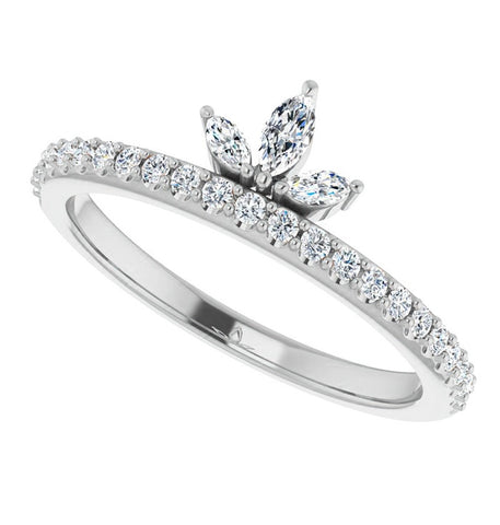 Moissanite Diamond Round Cut Eternity Ring