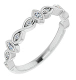 Round Cut Infinity Style Moissanite Eternity Ring