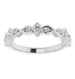 Round Cut Infinity Style Moissanite Eternity Ring