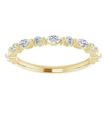 Round & Marquise Cut Half Eternity Band