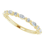 Round & Marquise Cut Half Eternity Band