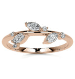 Marquise Cut VVS1 Moissanite Wedding Band